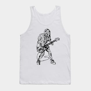 Rock Skeleton Halloween Skeleton Rocker Ghitar Tank Top